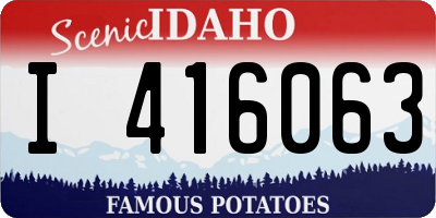 ID license plate I416063