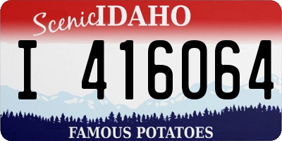 ID license plate I416064