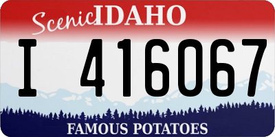 ID license plate I416067
