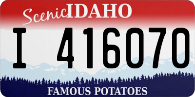 ID license plate I416070