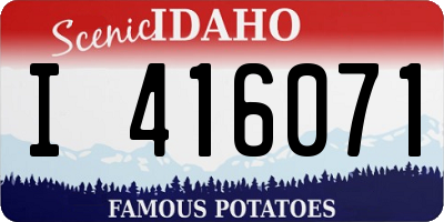 ID license plate I416071