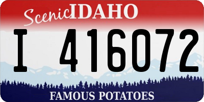 ID license plate I416072