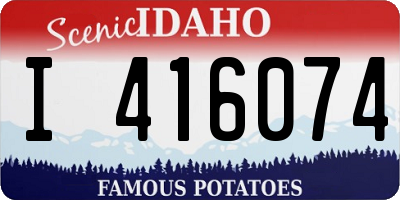 ID license plate I416074