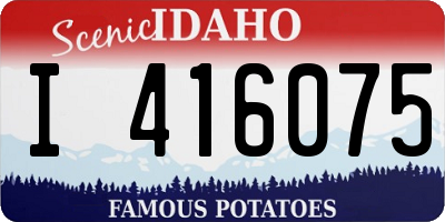 ID license plate I416075