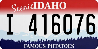 ID license plate I416076