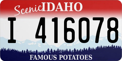 ID license plate I416078