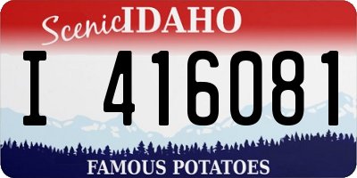 ID license plate I416081