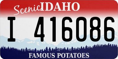 ID license plate I416086