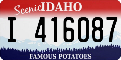 ID license plate I416087