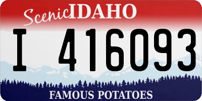 ID license plate I416093