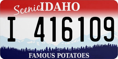 ID license plate I416109