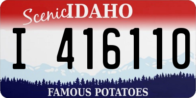 ID license plate I416110