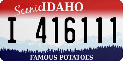 ID license plate I416111
