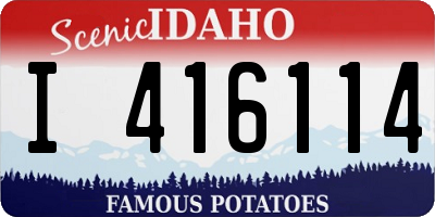 ID license plate I416114