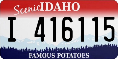 ID license plate I416115