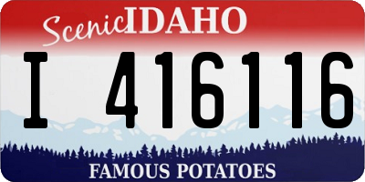 ID license plate I416116