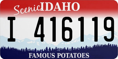 ID license plate I416119