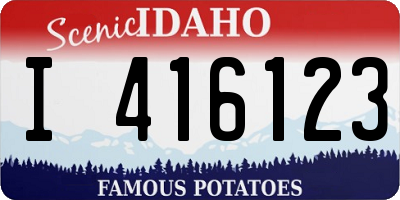 ID license plate I416123