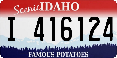 ID license plate I416124