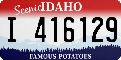ID license plate I416129