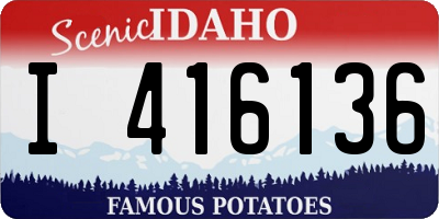 ID license plate I416136