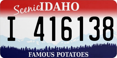 ID license plate I416138