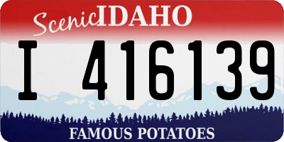 ID license plate I416139