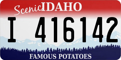ID license plate I416142