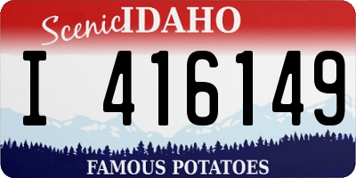 ID license plate I416149