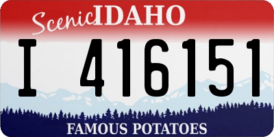 ID license plate I416151