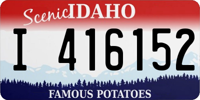 ID license plate I416152
