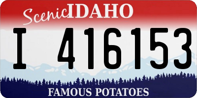 ID license plate I416153