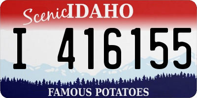 ID license plate I416155