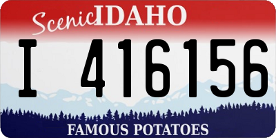ID license plate I416156