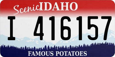 ID license plate I416157