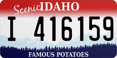 ID license plate I416159