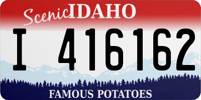 ID license plate I416162