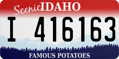 ID license plate I416163