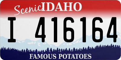 ID license plate I416164