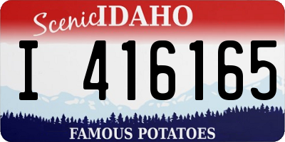 ID license plate I416165