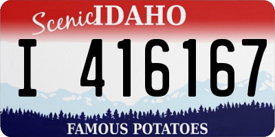 ID license plate I416167