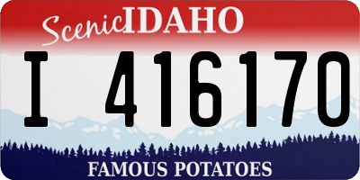 ID license plate I416170