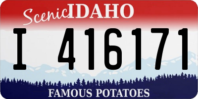 ID license plate I416171