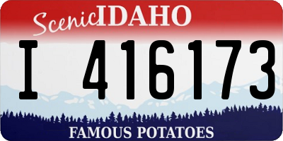 ID license plate I416173