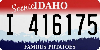 ID license plate I416175