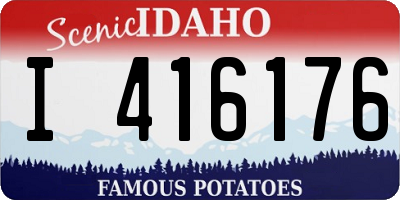 ID license plate I416176