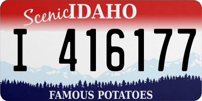 ID license plate I416177