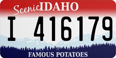 ID license plate I416179