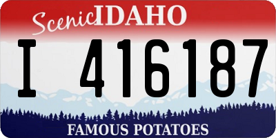 ID license plate I416187