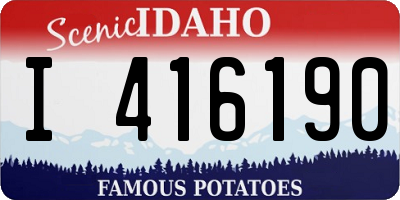 ID license plate I416190